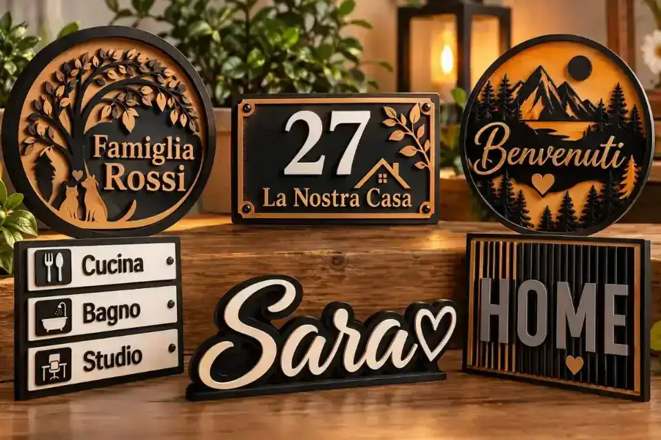 Targhe per la casa e la tua attività